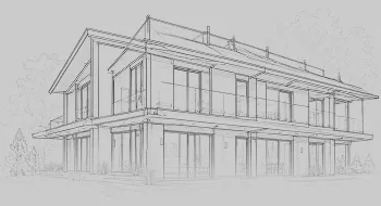 Modular house architectural sketch