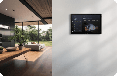 Wall-mounted smart home control panel