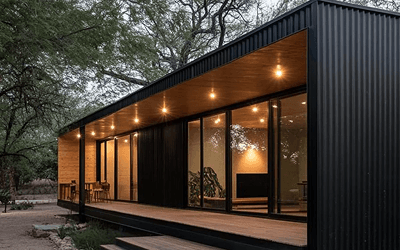 Luxury prefab villa exterior view
